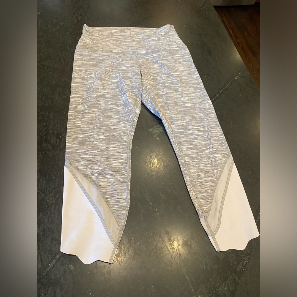 Lululemon gray striped leggings